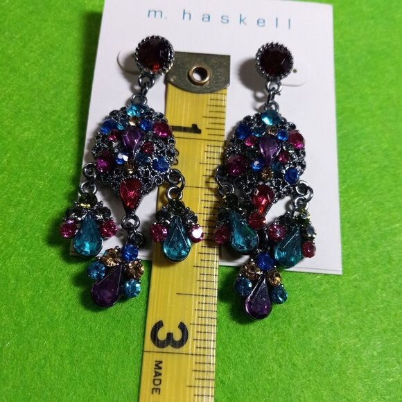 NWT M. Haskell Champagne Earrings - Picture 2 of 6